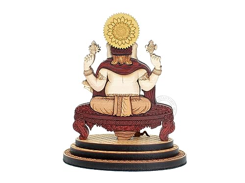 Estatua de Madera Lord Ganesha 9.5 cm miniatura 4