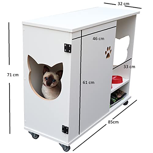 Armário Caixa De Areia Banheiro Para Gatos Com Porta - Frajola