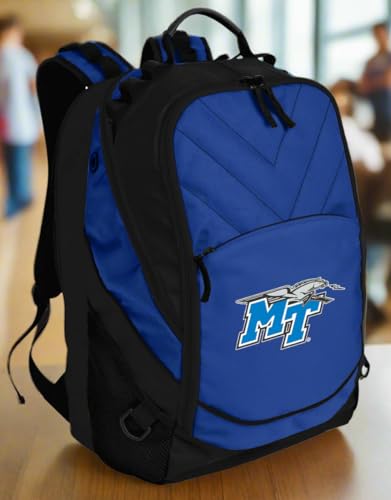 Image of Broad Bay Middle Tennessee State Backpack | Official MTSU Logo, Padded Laptop Computer Section, Premium 600 Denier Nylon Fabric,