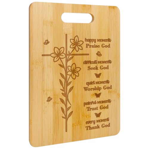 FreeNook Christian Gifts for Women, Christmas Cutting Board Gifts for Women Friend, Bible Verse Gifts for Elderly Jesus Cross Scripture Gifts, Faith Religious Gifts