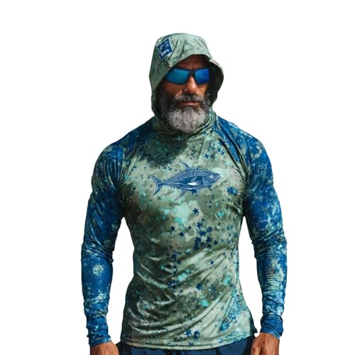 Sudadera protección solar hombre con capucha manga larga con cremallera talla grande XXL