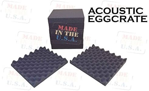 Mybecca 6 Pack Acoustic Panels Studio Foam Egg Crate 1/2" X 12" X 12"