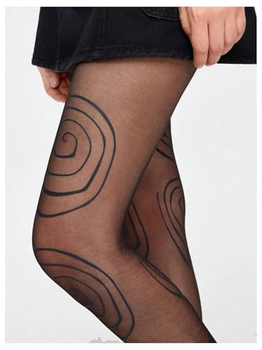 Image of SHENHE Women's Patterned Tights Stockings Sheer Ultra Thin High Waist Pantyhose Stockings