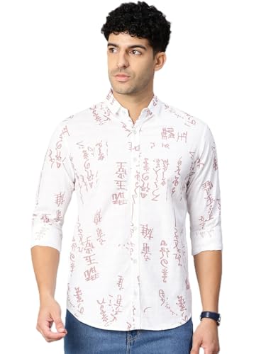 Image of Majestic Man Men's Stylish Unique Print Casual Shirt - Pure Cotton| Full Sleeve | Trendy & Comfortable