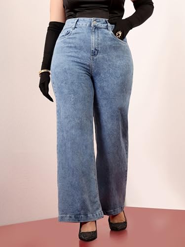 Image of Miss Chase A+ Women's Bootcut High Rise Regular-Length Stretchable Denim Shaping Jeans