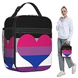 CNQPJKYAQ Asexuelle biromantische Pride-Flagge Isolierte Lunchbag für Frauen Bürokühlbox Thermische Lebensmittelbox tragbare Lunchbox-Behälter