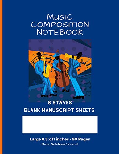 MUSIC MANUSCRIPT NOTEBOOK FOR BIG KIDS: Blank Music Sheet Notebook/Journal. Makes a great Gift for Kids & Students. Wider Ruled - 8 Staves per page - 8.5 x 11 inches. (All Music Series)