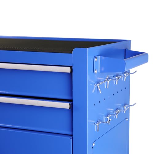 Image of BouPower Tool Chest with 8 Drawers, Rolling Tool Cabinet with Wheels, Mobile Steel Tool Storage Organizer with Detachable Top Tool Box, for Warehouse&Workshop