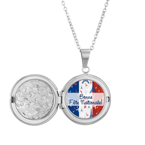 Collier avec médaillon Tour Eiffel en argent pour femme