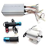 72V 3000W Brushless Motor Kit 6600RPM Brushless DC Motor with Controller and Throttle Grip for Electric Scooter E Bike Engine Motorcycle DIY Part Conversion Kit