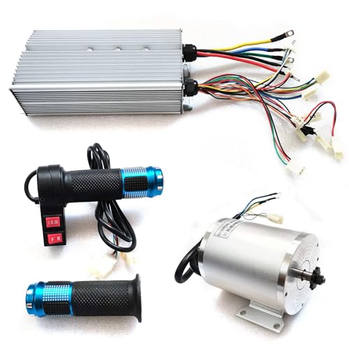 72V 3000W Brushless Motor Kit 6600RPM Brushless DC Motor with Controller and Throttle Grip for Electric Scooter E Bike Engine Motorcycle DIY Part Conversion Kit