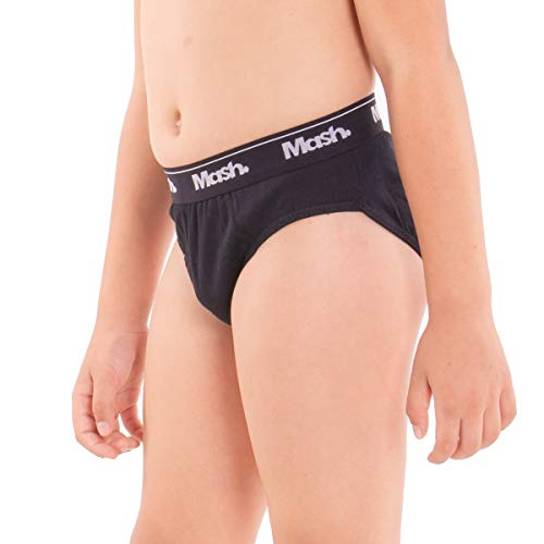 Mash - Cueca Slip 113.04, Meninos, Branco/Preto, GG