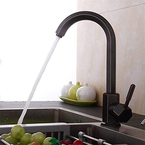 Mitigeur d'eau chaude et froide en laiton noir pour un contrôle fluide