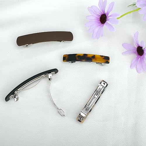 Deoot HAIR BARRETTES(B) Barrettes For Women Tortoise Shelland And Black Hair Barrettes Neutral Colors Hair Clips thumb #6