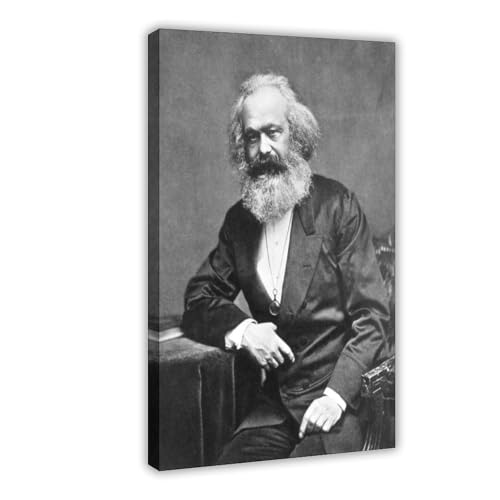 Toile Karl Marx avec cadre pour habiller facilement un mur de bureau vide