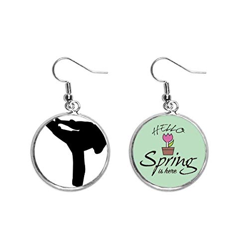 Pendientes Shaolin Kung Fu cultura china colgante decorativo original para regalo