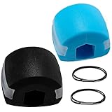 2 Stücke Kiefer Exerciser, Jaw Beauty Tool, Jawline Exerciser, Kiefer Gesichtsstraffe, Double Chin Exerciser, Jawline Exerciser Gesichts, für Reisen, Fitnessstudio, Arbeit (Schwarz+Blau)