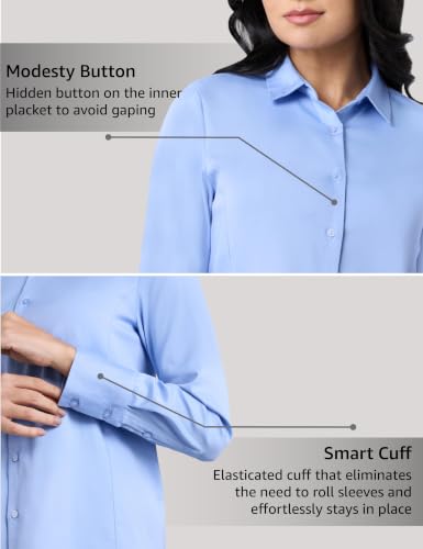 Image of Symbol Premium Women's Cotton Stretch Formal Shirt | Full Sleeve Button-Down | Regular Fit | Office-Wear | Desk-to-Dinner (Available in Plus Sizes)