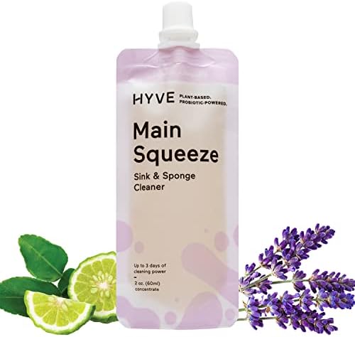 Hyve Main Squeeze Bathroom and Sink/Sponge Cleaner, Lavender & Bergamot, 2 Fluid Ounces Concentrate