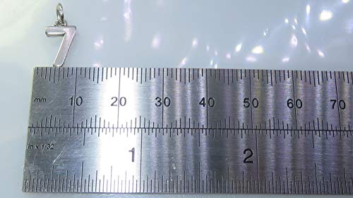 Chiffre 7 breloque en argent sterling .925 x 1 Chiffres sept breloques – vue 2