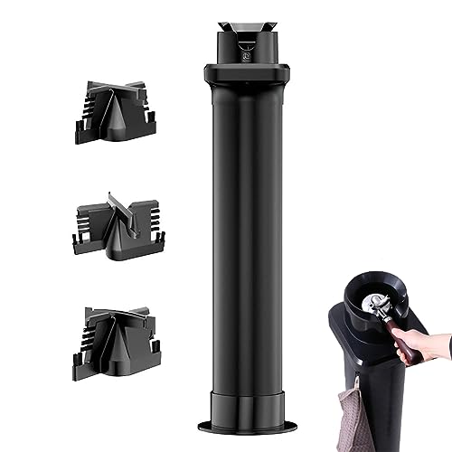 YHUEGH Commercial Coffee Portafilter Cleaner, 30W Electric Automatic Portafilter Cleaning Machine with 3 Brush Head, 3s Fast Clean, for Home, Cafe, Restaurant etc