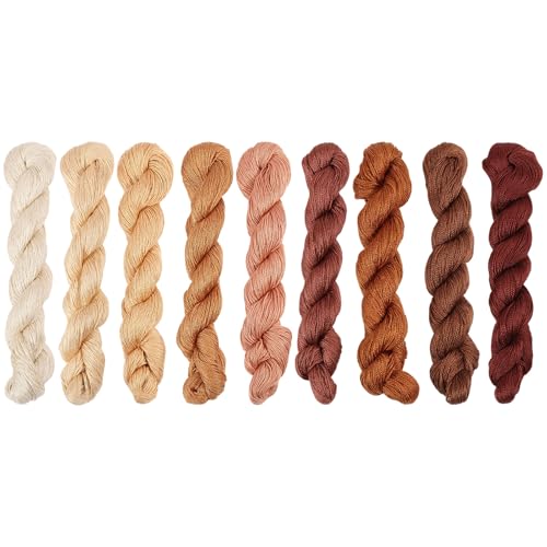 Hilos para bordado sashiko multicolor 9 piezas 100 m miniatura 1