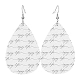 Ensemble de boucles d'oreilles de taille parfaite : ces boucles d'oreilles élégantes en forme de goutte d'eau manuscrites mesurent 5,7 cm de long et 2,4 cm de large. Les boucles d'oreilles en cuir légères et confortables pèsent 43 g et sont parfaites pour un usage quotidien. Ils ne causeront aucun fardeau sur les oreilles lorsqu'ils sont portés et peuvent être portés en toute confiance.