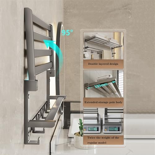 Panier de douche et porte-serviettes mural pour optimiser les petits espaces humides - 5