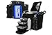 Meal Prep Bag ISOBAG 3 Meal Insulated Lunch Bag Cooler with 6 Stackable Meal Prep Containers, 2 ISOBRICKS, and Shoulder Strap - MADE IN USA (Black/Blue Accent)