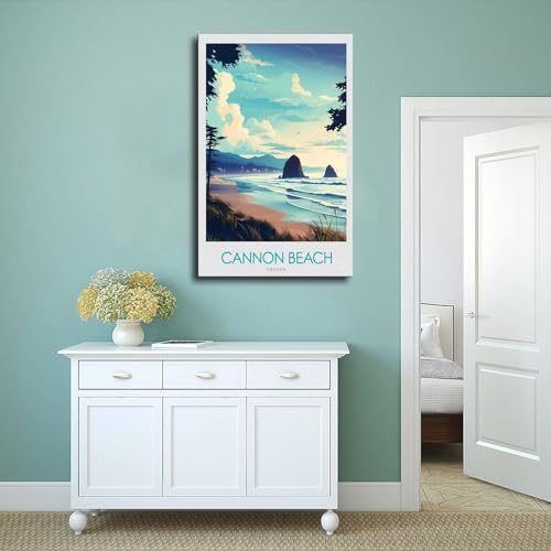 Impression sur toile Cannon Beach Oregon tableau pour salon 40x60cm