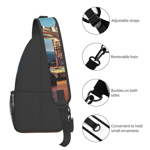 Bolsa cruzada para hombre tipo sling negra miniatura 5