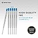 BASTION Pen Refill Ballpoint Blue | Replacement for All Bastion Bolt Action Pens | Standard Pen Ink Refills Cartridge (Blue 6 pc)