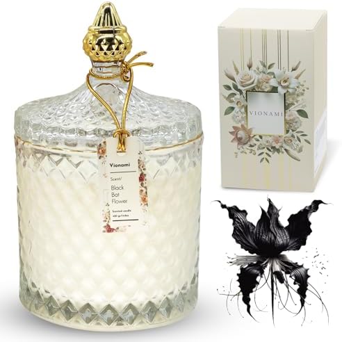 VIONAMI Luxury Scented Candle Gift – Black Bat Rare Flower Fragra...