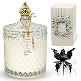 Luxury Scented Candle Gift – Black Bat Rare Flower Fragrance in Elegant Glass Jar Christmas Gift, Decorative Soy Candles Gifts for Women, Long-Lasting 80 Hr, 14.8 oz, Luxury Candles for Women