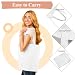 Vaktop Jutebeutel, 40x35cm Stofftasche, 2 Stück Baumwolltasche Unbedruckt, Stofftaschen zum Bemalen, Stoffbeutel Einkaufstasche mit Zwei Langen Henkeln für Sport, Shopping, Lebensmittel (Weiß)