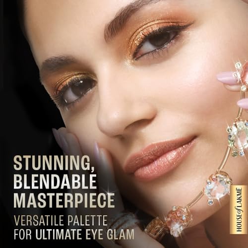 Image of LAKME 9 in 1 Eyeshadow Palette, Blush Bloom, 11.7g, for Glamorous Eye Makeup, with One-Stroke Payoff & Blendable Formula, Matte Shimmer Metallic Shades, for Women (Pack of 3)