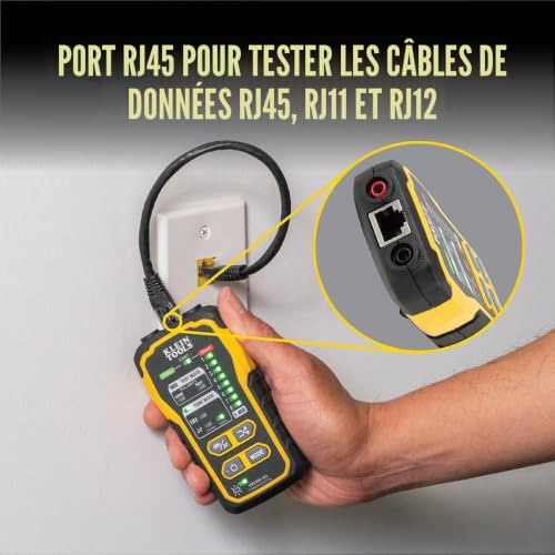 Klein Tools VDV500-920 Kit testeur de continuité générateur de tonalité et sonde pour Ethernet, Internet, téléphone, haut-parleur, coaxial, vidéo et câbles de données, RJ45, RJ11, RJ12 – vue 3