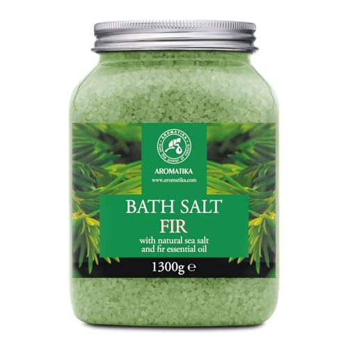 Natural Sea Bath Crystals with Fir Essential Oil – 1300g – Relaxing Aromatherapy Soak – Skin & Body Care – Wellness & Spa at Home