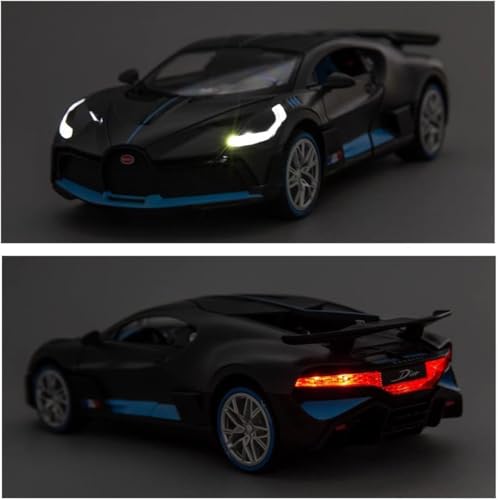 Image of Bugatti Divo 1:32 Exclusive Alloy Metal Pull Back Die-cast Car Diecast Metal Pullback Toy car with Openable Doors & Light, Music Boys Gifts Toys for Kids【Colors as Per Stock】