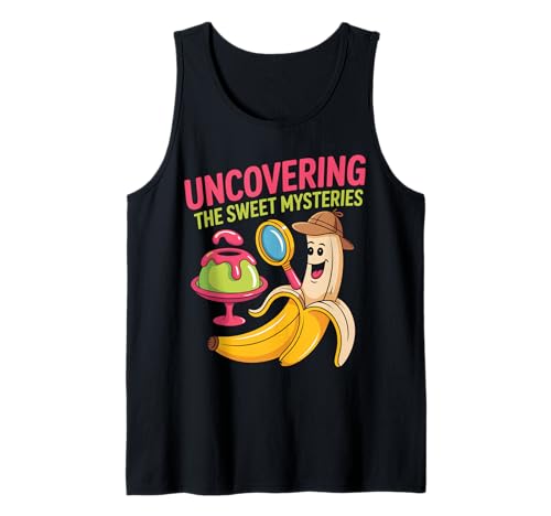 Uncovering The Sweet Mysteries Banana Detective Design Tank Top