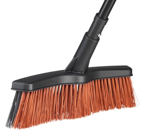 Fiskars Cabezal de Escoba Multiuso con cerdas Powerclean, Ancho: 37,5 cm, M, Plástico, Negro, Solid, 1025930