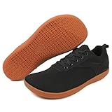 Women's Minimalist Walking Shoes Comfortable Non-Slip Vitality Running Shoes Zero Drop Sole Trail Running Sneakers Breathable Comfortable Fashion Walking Hiking Shoe Footwear Black