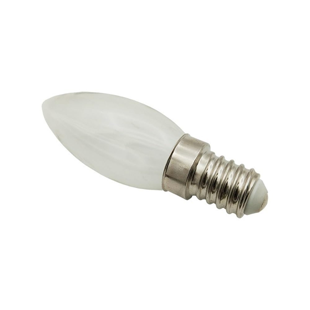 KJXP, Paquete de 50 bombillas LED tipo vela, CA 85-265 V, E14/E12, 1,5 W, C9, C25, pequeñas lámparas de cristal, iluminación decorativa.(Rojo,E14 1.5W)