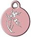 Dog Tag Art Cute Flower Custom Pet ID Tag for Dogs and Cats, Personalized Dog Tag with Customized Identification Information, Zen Cherry Blossom, Small (7/8