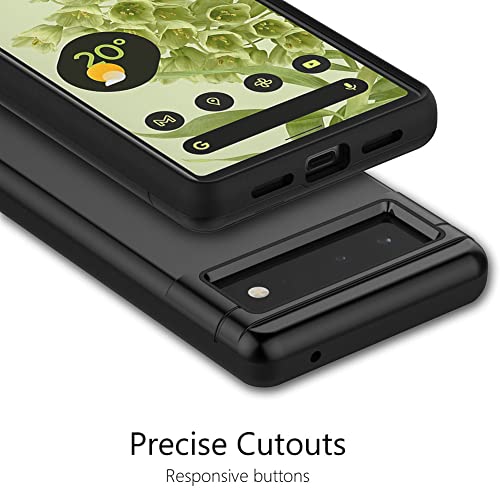 Étui portefeuille pour Google Pixel 6 noir avec béquille intégrée