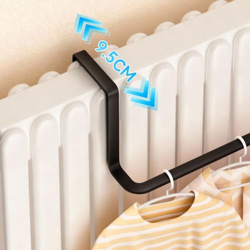Perchero de ropa de hierro resistente al calor con calefacción integrada 8