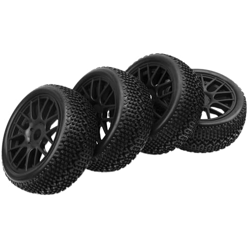 HIRCQOO OD 4.52\" 1/8 Off-Road RC Buggy Tires and Wheels Rims 17mm Hex Compatible with Arrma Typhon Talion Losi 8IGHT HPI HSP Redcat Racing Kyosho Hobao Traxxas RC 1/8 Scale Buggy