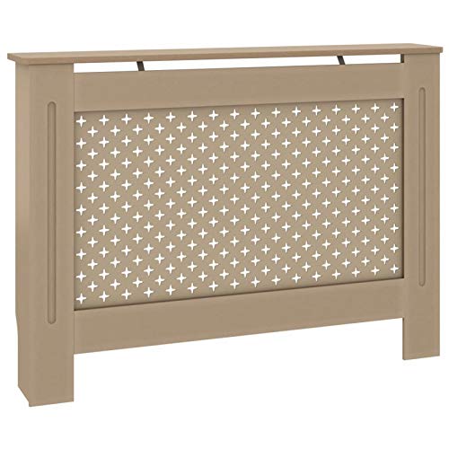 Tidyard Hallway Living Room Housse de radiateur moderne en MDF, motif nid d'abeille, pour maison, bureau, 112 x 19 x 81 cm