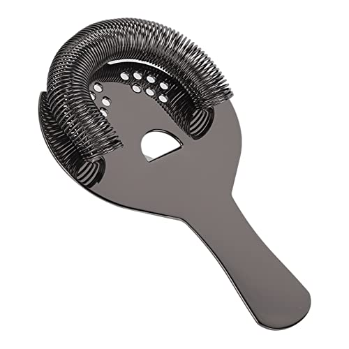 Tgoon Strainer , Multifunctional Hawthorne Strainer Small Portable for Bars(Black)