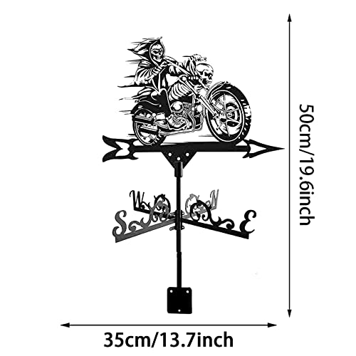Girouette moto acier inoxydable cadeau idéal pour cour et jardin